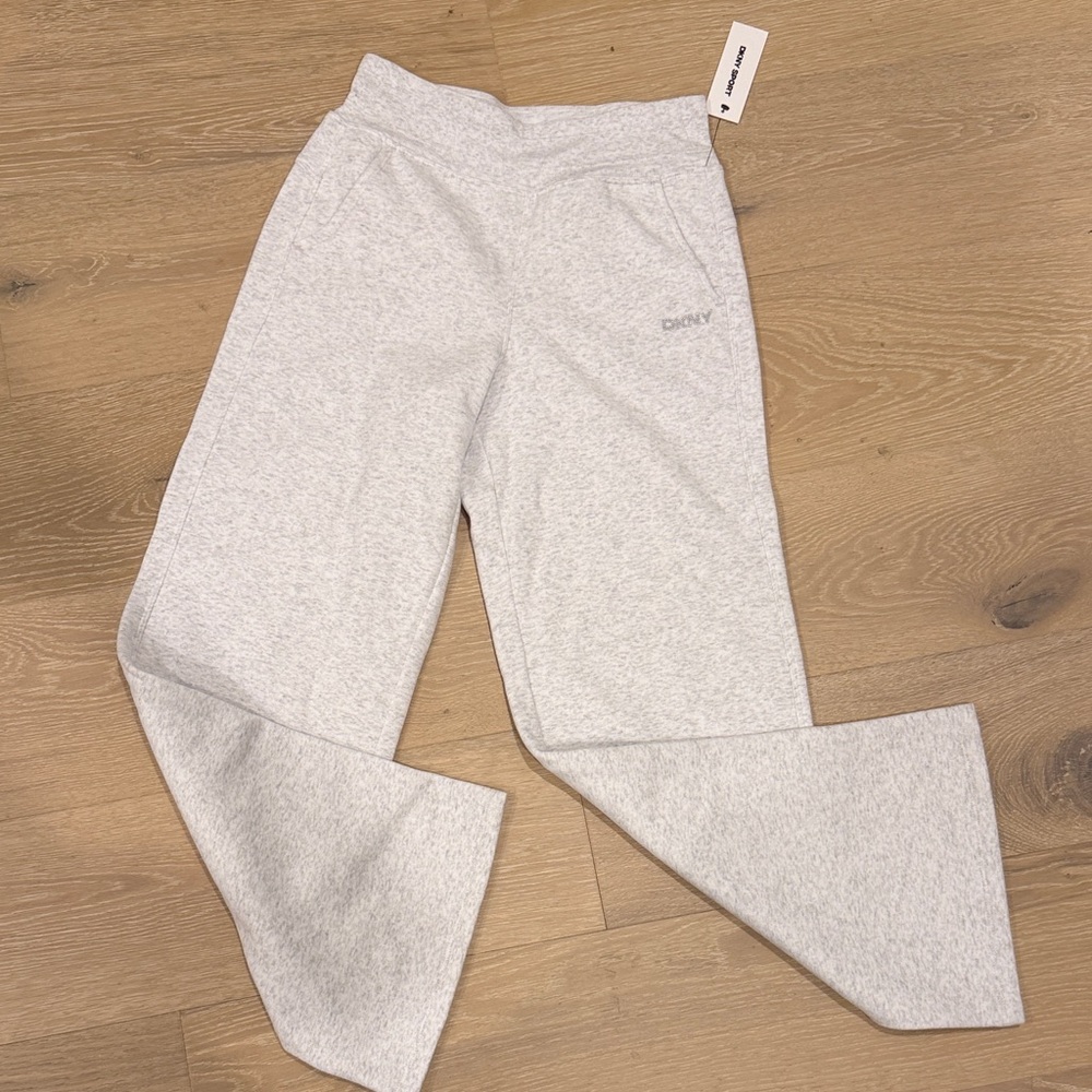 DKNY SPORT wide leg high rise sweat pants